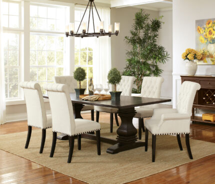 Parkins 7-piece Rectangular Dining Table Set Rustic Espresso product image