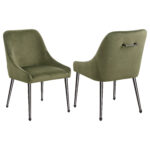 Mayette Upholstered Dining Side Chair Olive (Set of 2) product image