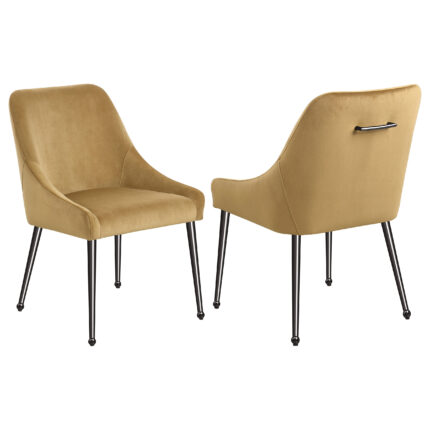 Mayette Upholstered Dining Side Chair Cognac (Set of 2) product image