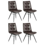 Aiken Upholstered Dining Side Chair Brown (Set of 4) product image
