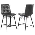 Aiken Upholstered Tufted Counter Chair Charcoal (Set of 2) product image