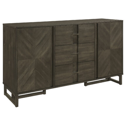 Kelly 3-drawer Storage Dining Sideboard Buffet Dark Grey product image