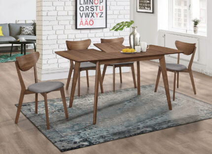 Alfredo 5-piece Butterfly Leaf Dining Set Natural Walnut product image