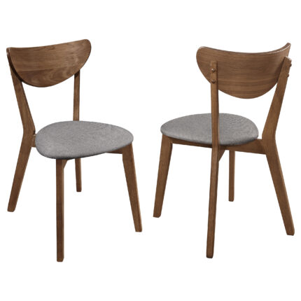Alfredo Dining Side Chair Grey and Natural Walnut (Set of 2) product image