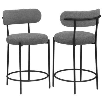 Viola Boucle Upholstered Counter Chair Grey (Set of 2) product image