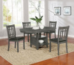Lavon 5-piece Oval Extension Leaf Dining Set Medium Grey product image