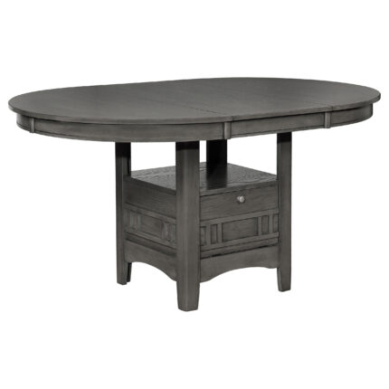 Lavon Oval 60-inch Extension Leaf Dining Table Medium Grey product image