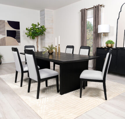 Brookmead 7-piece Extension Leaf Dining Table Set Black product image