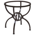 Aviano Round Metal Dining Table Base Gunmetal product image