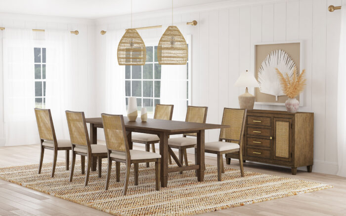 Matisse 7-piece Rectangular Dining Table Set Light Brown product image