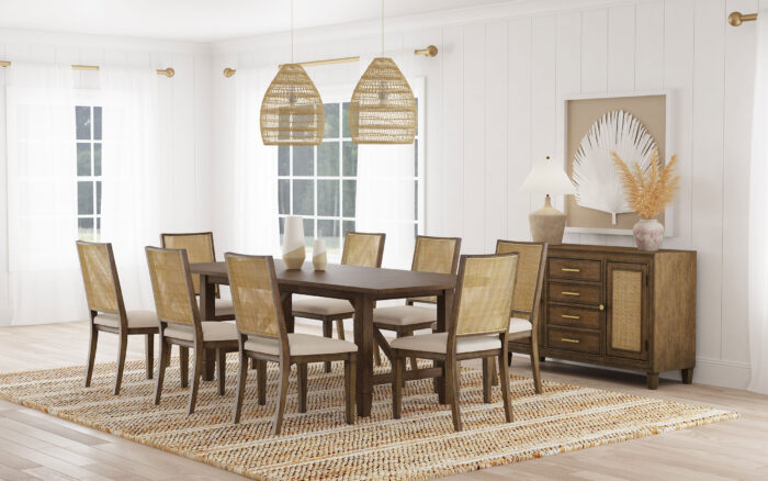 Matisse 9-piece Rectangular Dining Table Set Light Brown product image