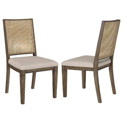 Matisse Woven Rattan Back Dining Side Chair Brown (Set of 2) product image