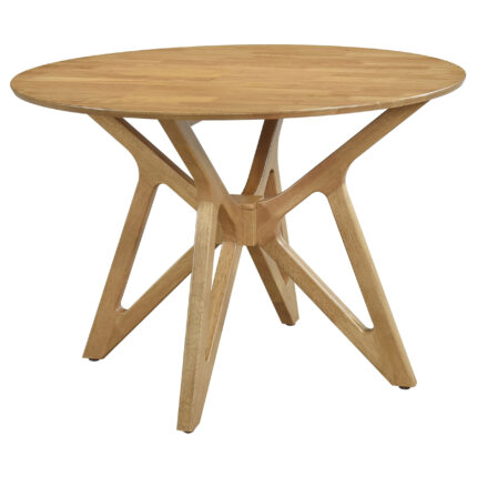 Elowen Round 42-inch Solid Wood Dining Table Light Walnut product image