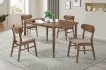 Dortch 5-piece Oval Solid Wood Dining Set Walnut product image