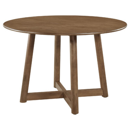 Dinah Round 47-inch Solid Wood Dining Table Walnut product image