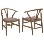 Dinah Wood Wishbone Dining Side Chair Walnut (Set of 2) product image