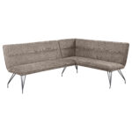 Dodson Fabric Upholstered L-Shaped Nook Dining Bench Taupe product image