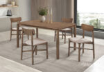 Parkridge 5-piece 59-inch Wood Dining Set Natural Walnut product image