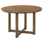 Crestmore 46-inch Round Wood Dining Table Walnut product image