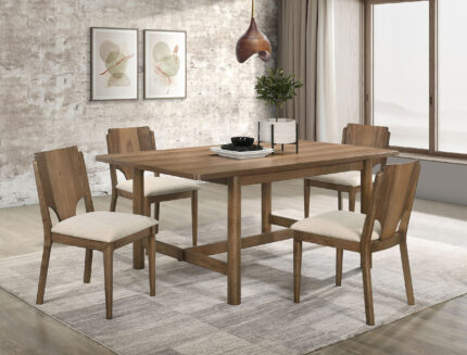 Crestmore 5-piece Rectangular Dining Table Set Walnut product image
