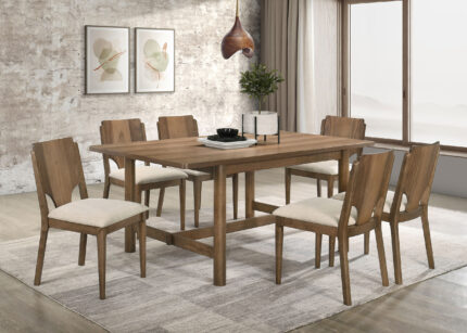 Crestmore 7-piece Rectangular Dining Table Set Walnut product image