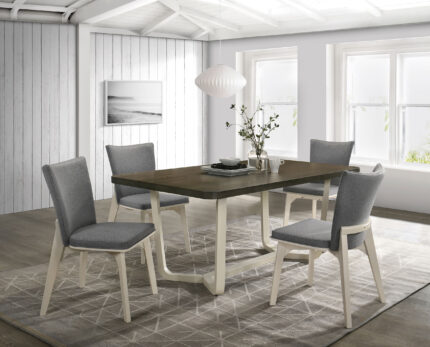 Biloxi 5-piece 71-inch Rectangular Dining Set Greyish Brown product image