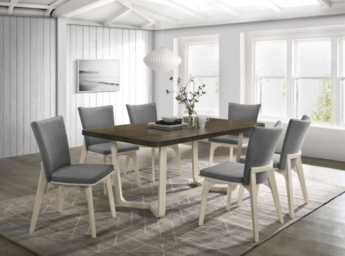 Biloxi 7-piece 71-inch Rectangular Dining Set Greyish Brown product image