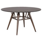 Everton Round 53-inch Wood Dining Table Dark Walnut product image