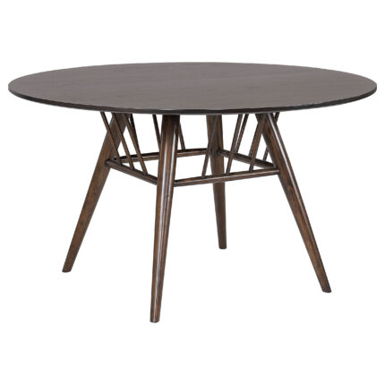 Everton Round 53-inch Wood Dining Table Dark Walnut product image