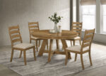 Danvers 5-piece Dining Table Set Brown Oak and Latte product image