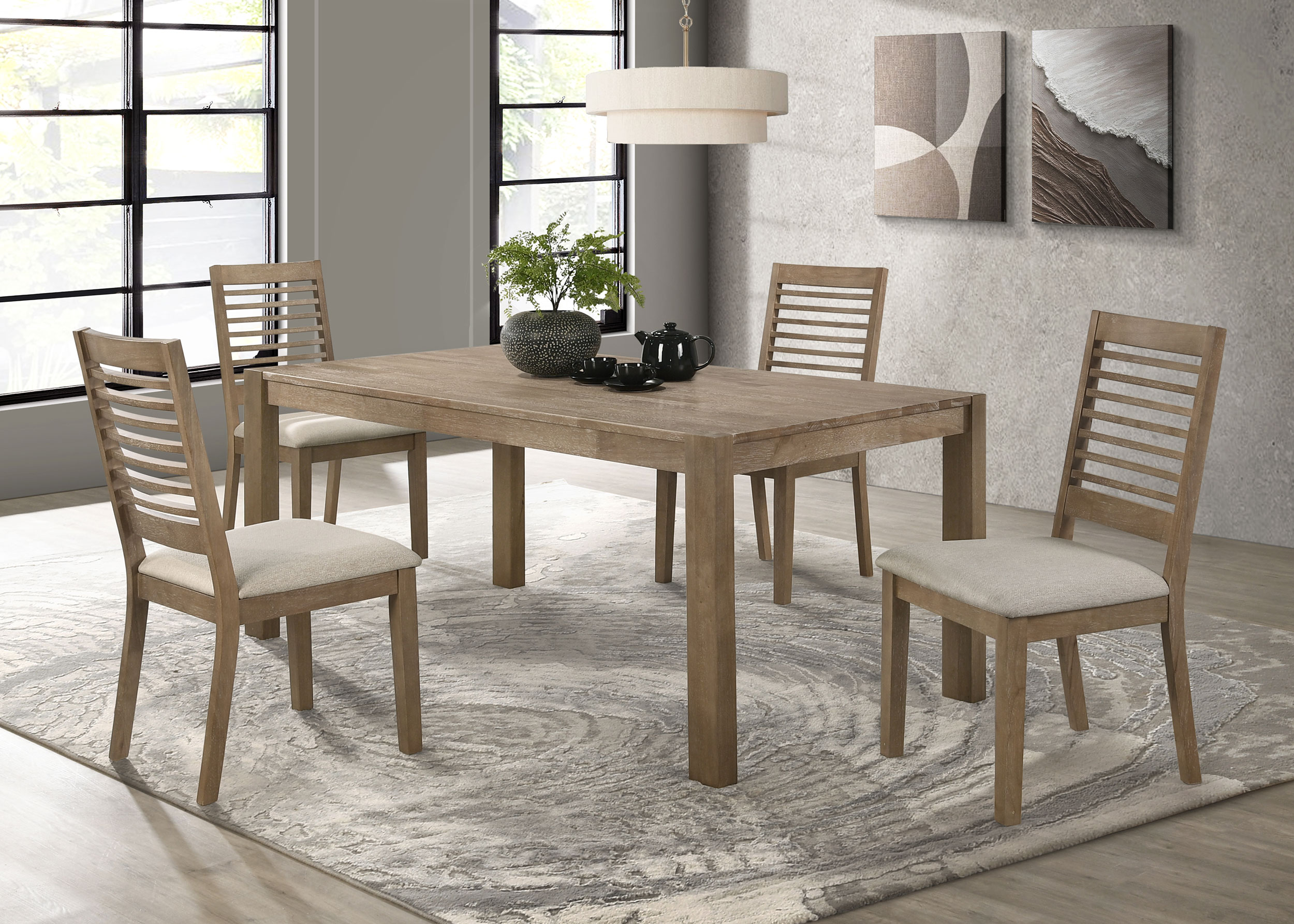 Scottsdale 5-piece Rectangular Dining Set Brown Washed Scottsdale 5-piece Rectangular Dining Set Brown Washed product image