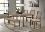 Scottsdale 6-piece Rectangular Dining Set Brown Washed product image