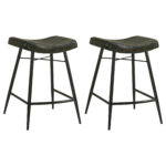 Bayu Leather Upholstered Counter Stool Espresso (Set of 2) product image