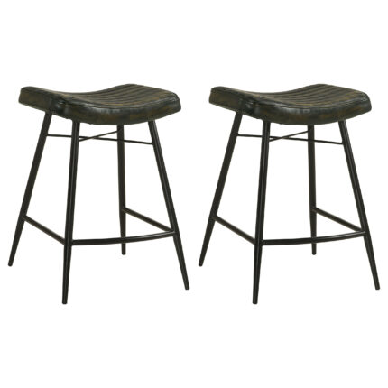 Bayu Leather Upholstered Counter Stool Espresso (Set of 2) product image