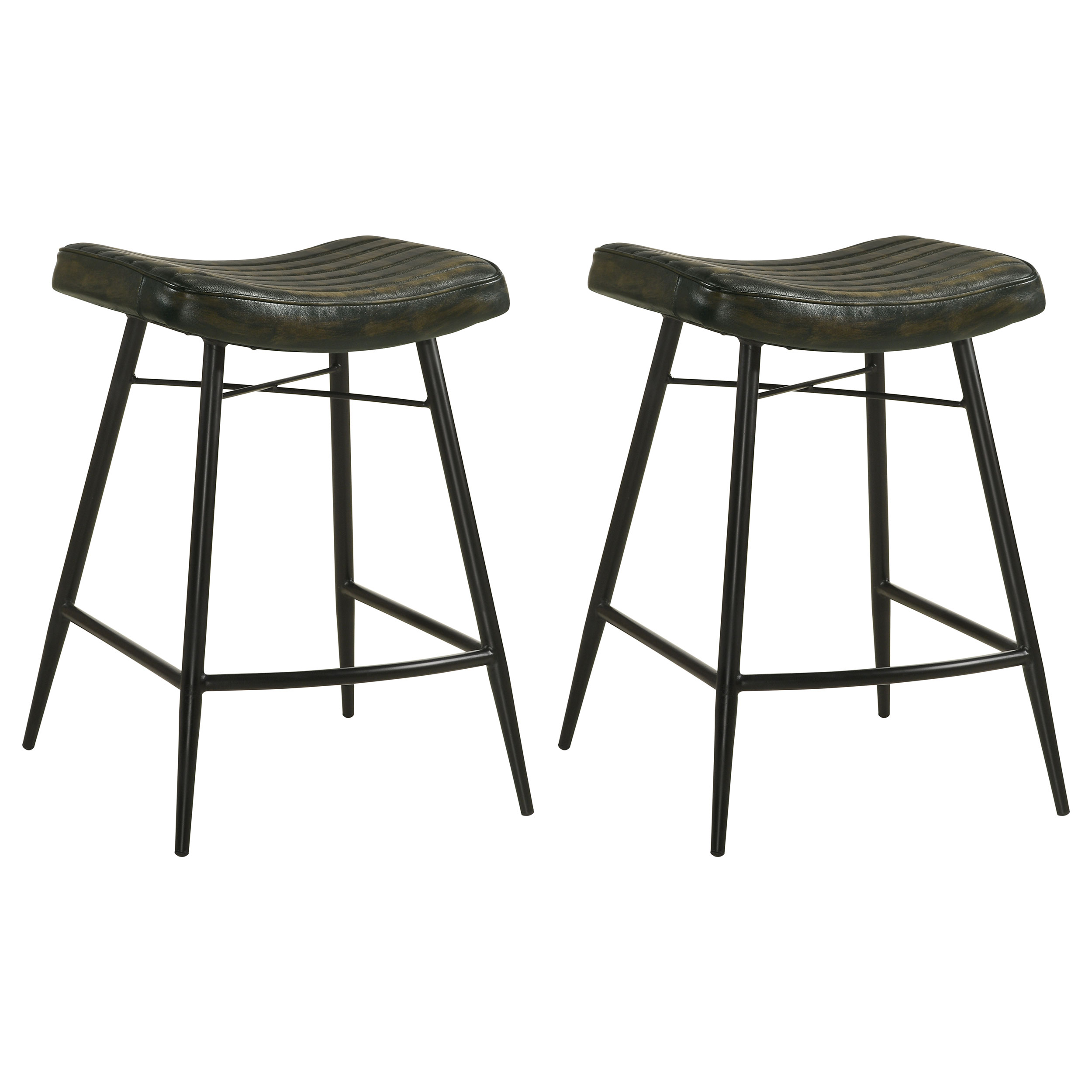 Bayu Leather Upholstered Counter Stool Espresso (Set of 2) Bayu Leather Upholstered Counter Stool Espresso (Set of 2) product image