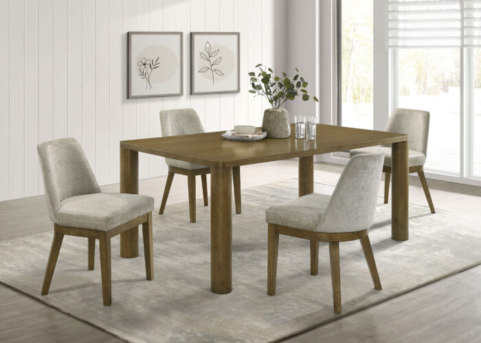 Castlewood 5-piece 71-inch Rectangular Dining Set Brown Oak product image