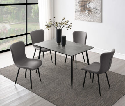 Horizon 5-piece Dining Set with Extension Table Grey product image