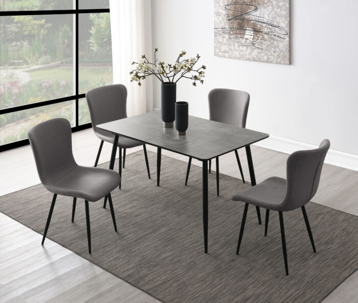 Horizon 5-piece Dining Set with Extension Table Grey product image