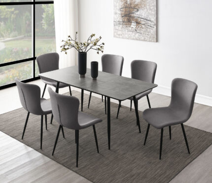 Horizon 7-piece Dining Set with Extension Table Grey product image