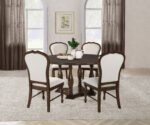 Landon 5-piece 60-inch Round Dining Table Set Rich Brown product image