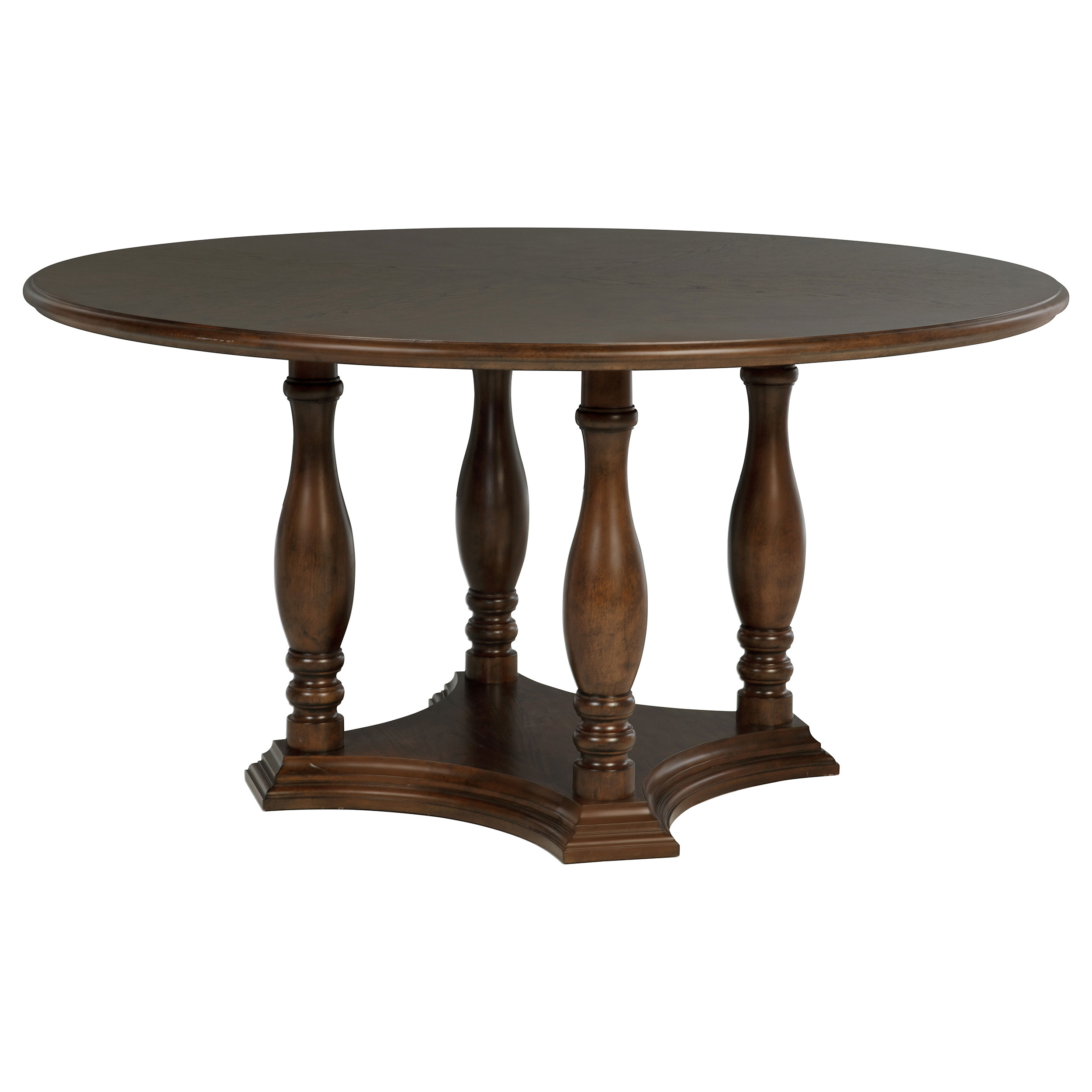 Landon 60-inch Round Wood Pedestal Dining Table Rich Brown Landon 60-inch Round Wood Pedestal Dining Table Rich Brown product image
