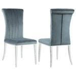 Beaufort Upholstered Dining Side Chair Steel Grey (Set of 2) product image