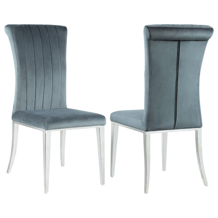 Beaufort Upholstered Dining Side Chair Steel Grey (Set of 2) product image