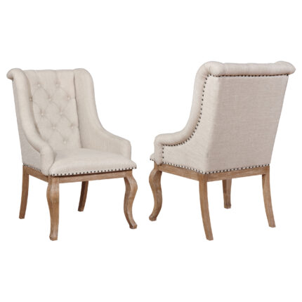 Brockway Upholstered Arm Chair Barley Brown (Set of 2) product image