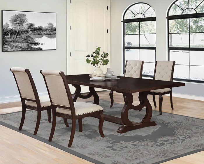 Brockway 5-piece Extension Leaf Dining Set Antique Java product image