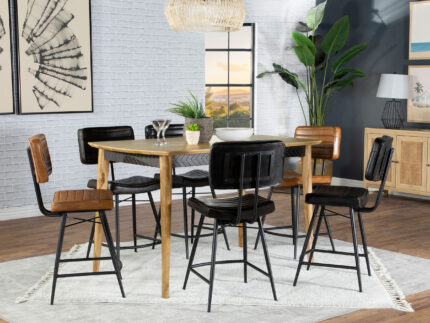 Partridge 7-piece Counter Dining Set Espresso and Camel product image