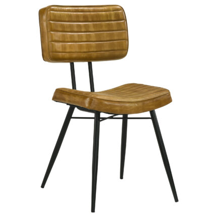 Misty Leather Upholstered Dining Side Chair Camel (Set of 2) product image