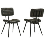 Misty Leather Upholstered Dining Chair Espresso (Set of 2) product image