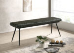 Misty Leather Upholstered Dining Bench Antique Espresso product image