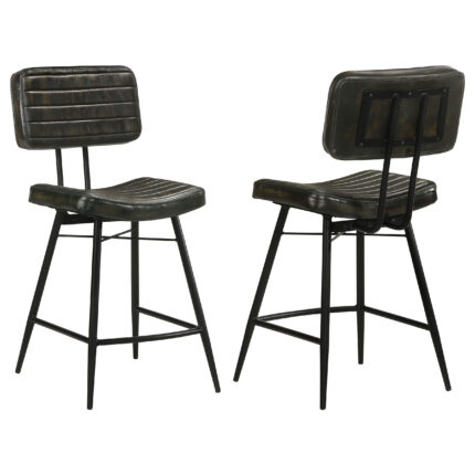 Partridge Leather Counter Chair Antique Espresso (Set of 2) product image
